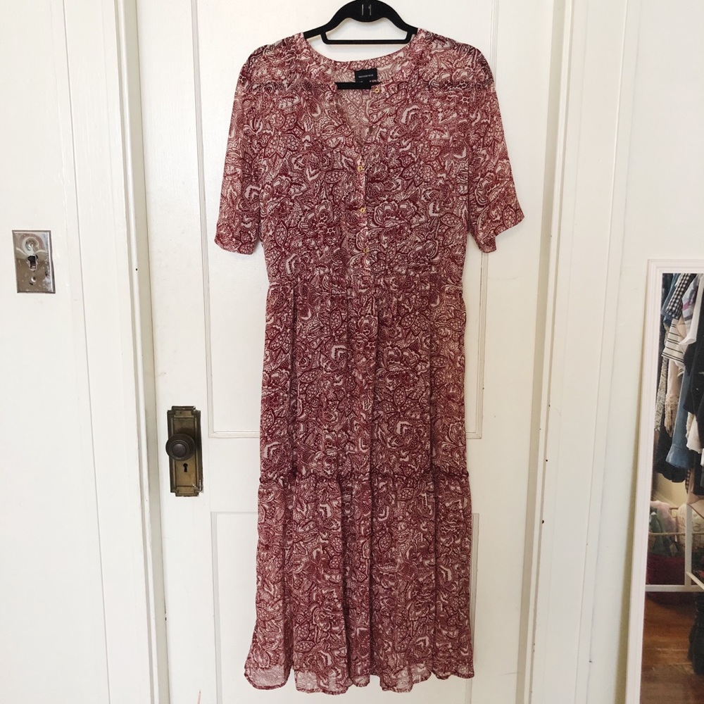 Who What Wear Lightweight Sheer Maxi Dress w/ Slip
